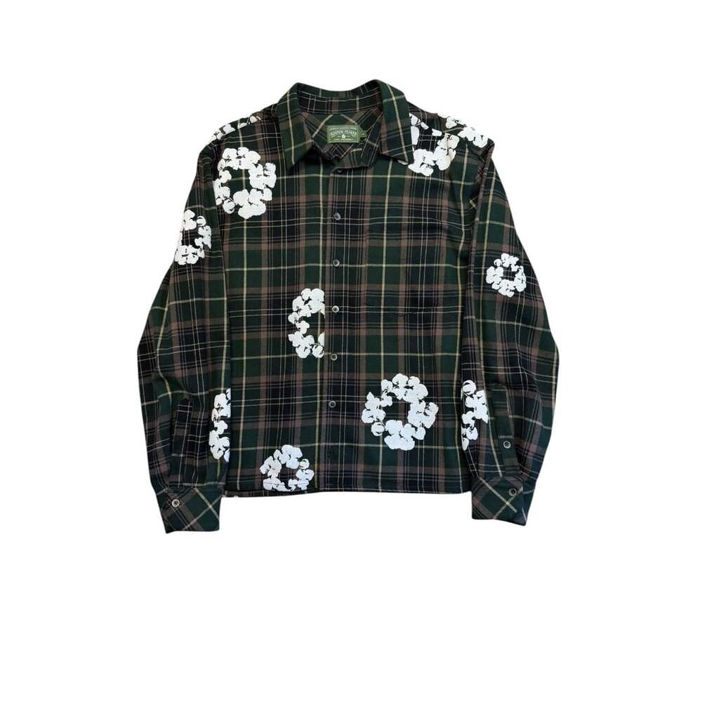 Denim Tears Cotton Wreath Flannel Green Plaid